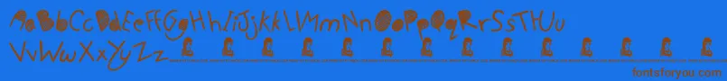 NoTalkingAllowed Font – Brown Fonts on Blue Background