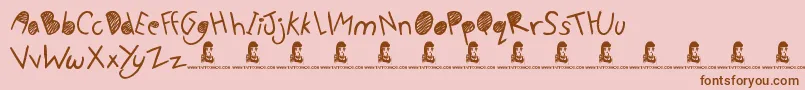 NoTalkingAllowed Font – Brown Fonts on Pink Background