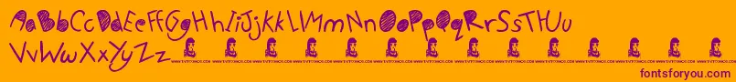 NoTalkingAllowed Font – Purple Fonts on Orange Background