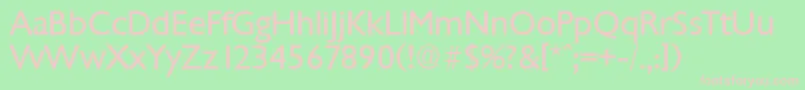 ChantillySerialRegularDb Font – Pink Fonts on Green Background