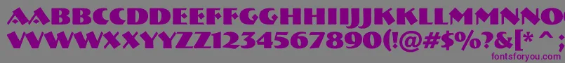 ABremenBold-fontti – violetit fontit harmaalla taustalla