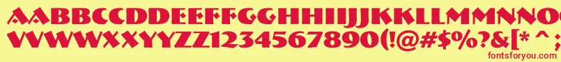 ABremenBold Font – Red Fonts on Yellow Background