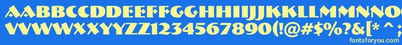 ABremenBold Font – Yellow Fonts on Blue Background