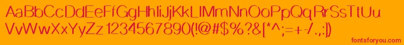 Delicatesansbold Font – Red Fonts on Orange Background