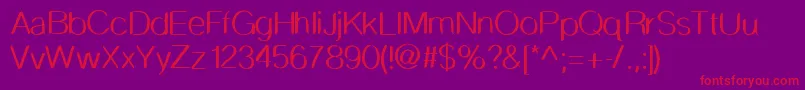 Delicatesansbold Font – Red Fonts on Purple Background