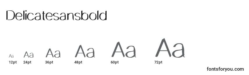 Delicatesansbold font sizes