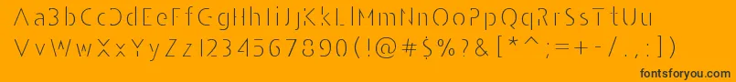 AndarilhoFont Font – Black Fonts on Orange Background