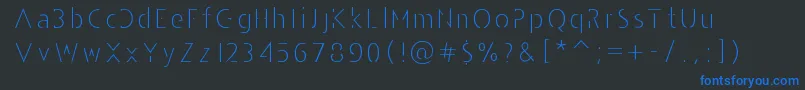 AndarilhoFont Font – Blue Fonts on Black Background