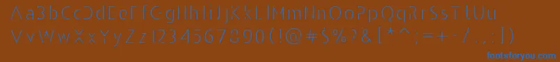 Lisätietoja AndarilhoFont-fontista AndarilhoFont-fontti – siniset fontit ruskealla taustalla