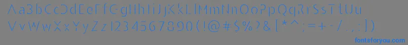 AndarilhoFont-Schriftart – Blaue Schriften auf grauem Hintergrund