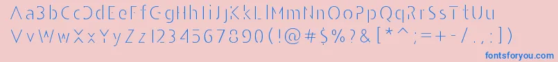AndarilhoFont Font – Blue Fonts on Pink Background