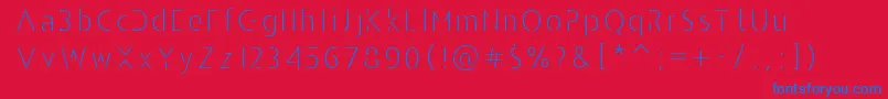 フォントAndarilhoFont – 赤い背景に青い文字
