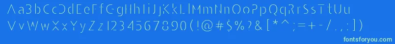 AndarilhoFont Font – Green Fonts on Blue Background