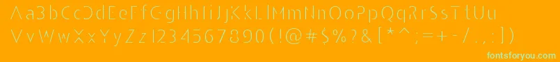AndarilhoFont Font – Green Fonts on Orange Background