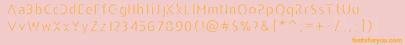AndarilhoFont-Schriftart – Orangefarbene Schriften auf rosa Hintergrund