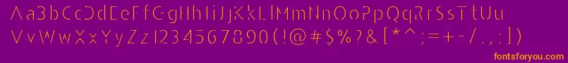 AndarilhoFont Font – Orange Fonts on Purple Background