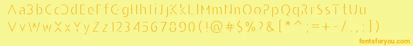 AndarilhoFont Font – Orange Fonts on Yellow Background
