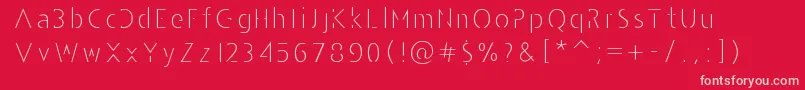 AndarilhoFont-fontti – vaaleanpunaiset fontit punaisella taustalla