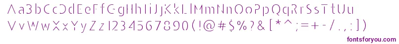 Шрифт AndarilhoFont – фиолетовые шрифты на белом фоне