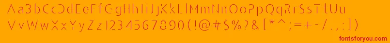 AndarilhoFont Font – Red Fonts on Orange Background