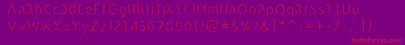 フォントAndarilhoFont – 紫の背景に赤い文字