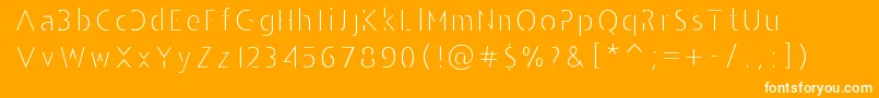 Шрифт AndarilhoFont – белые шрифты на оранжевом фоне