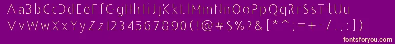 Шрифт AndarilhoFont – жёлтые шрифты на фиолетовом фоне