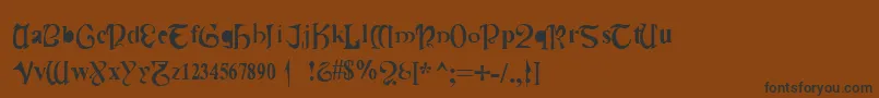 Saiba mais sobre a fonte CauldronMedium Fonte CauldronMedium – fontes pretas em um fundo marrom