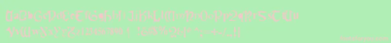 CauldronMedium Font – Pink Fonts on Green Background