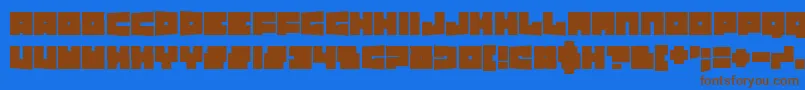 Fonte TexasDrop – fontes marrons em um fundo azul