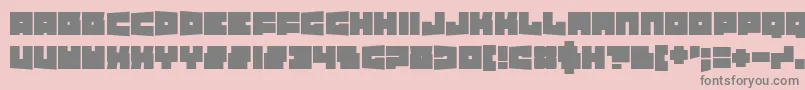 フォントTexasDrop – ピンクの背景に灰色の文字