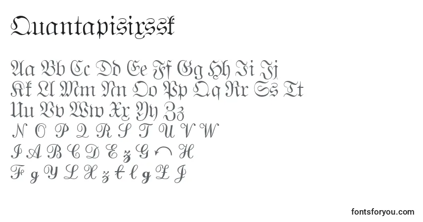 A fonte Quantapisixssk – alfabeto, números, caracteres especiais