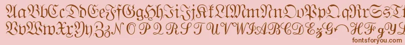 Quantapisixssk Font – Brown Fonts on Pink Background