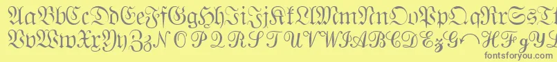 Quantapisixssk Font – Gray Fonts on Yellow Background