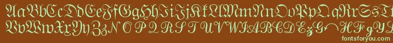 Quantapisixssk Font – Green Fonts on Brown Background