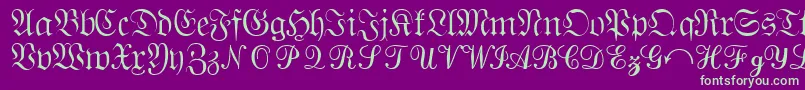 Quantapisixssk Font – Green Fonts on Purple Background