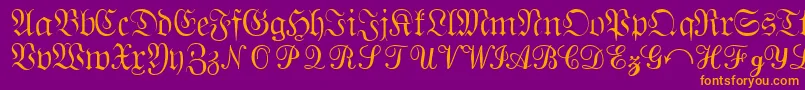 Quantapisixssk Font – Orange Fonts on Purple Background