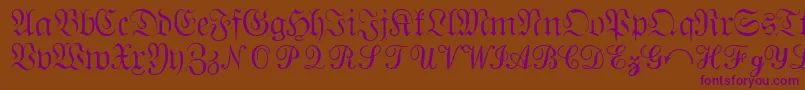 Quantapisixssk Font – Purple Fonts on Brown Background