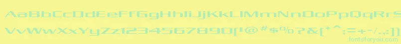 KubraMedium-Schriftart – Grüne Schriften auf gelbem Hintergrund