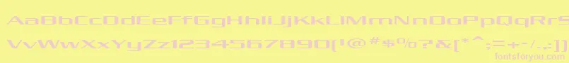 KubraMedium-Schriftart – Rosa Schriften auf gelbem Hintergrund
