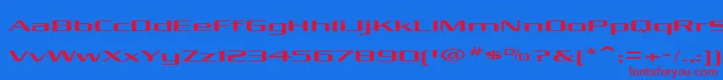 KubraMedium Font – Red Fonts on Blue Background