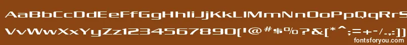 Шрифт KubraMedium – белые шрифты на коричневом фоне