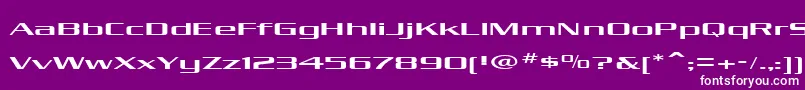 KubraMedium Font – White Fonts on Purple Background