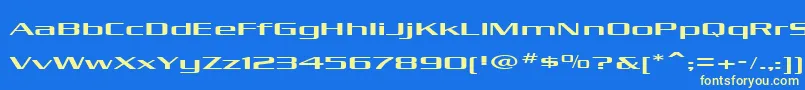 KubraMedium Font – Yellow Fonts on Blue Background