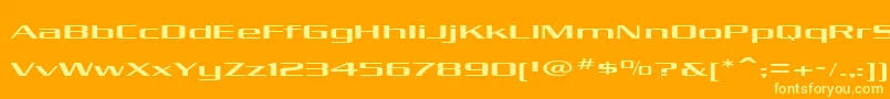 KubraMedium Font – Yellow Fonts on Orange Background