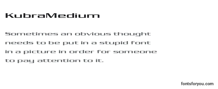 Review of the KubraMedium Font