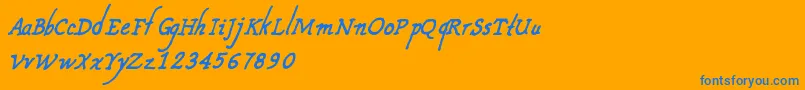 CfnouvellefranceRegular Font – Blue Fonts on Orange Background