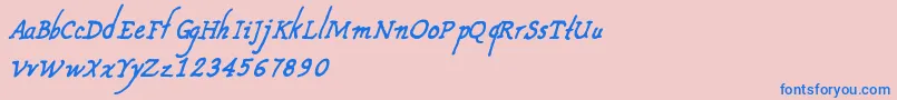 fuente CfnouvellefranceRegular – Fuentes Azules Sobre Fondo Rosa