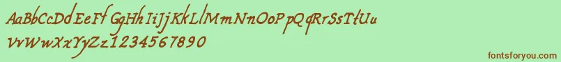 CfnouvellefranceRegular Font – Brown Fonts on Green Background