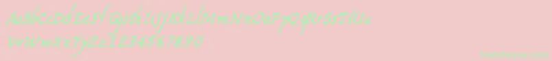 CfnouvellefranceRegular Font – Green Fonts on Pink Background